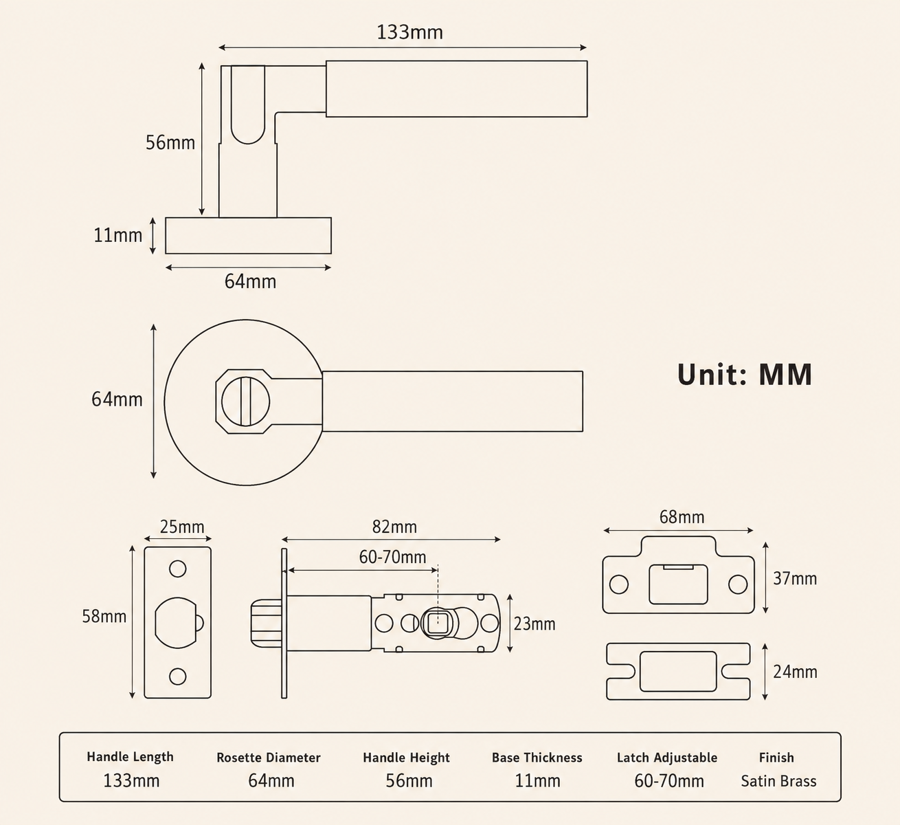 Walden Door Lever
